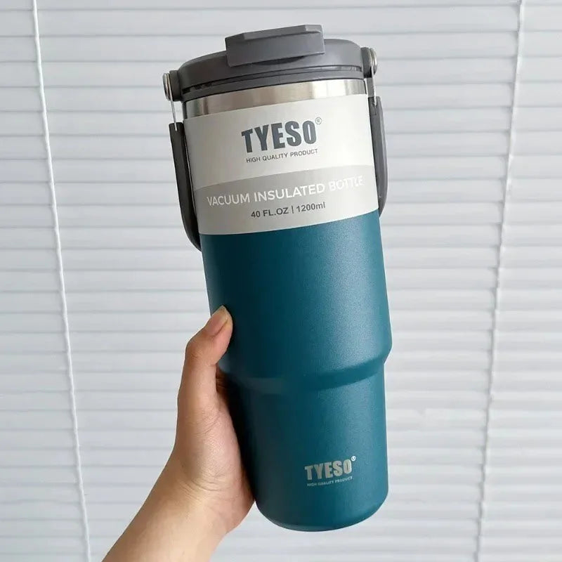 Tyeso 900ML Stainless Steel Coffee Cup Thermo Water Bottle Car Travel Mug Vacuum Cup Cold Hot Double-layer Insulated Tumbler