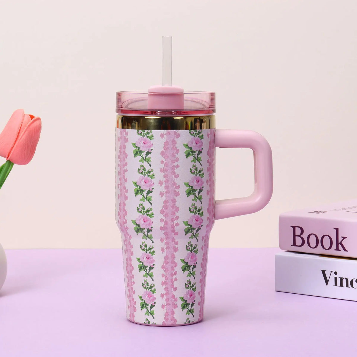 Sleek Travel Tumbler with StrawTM