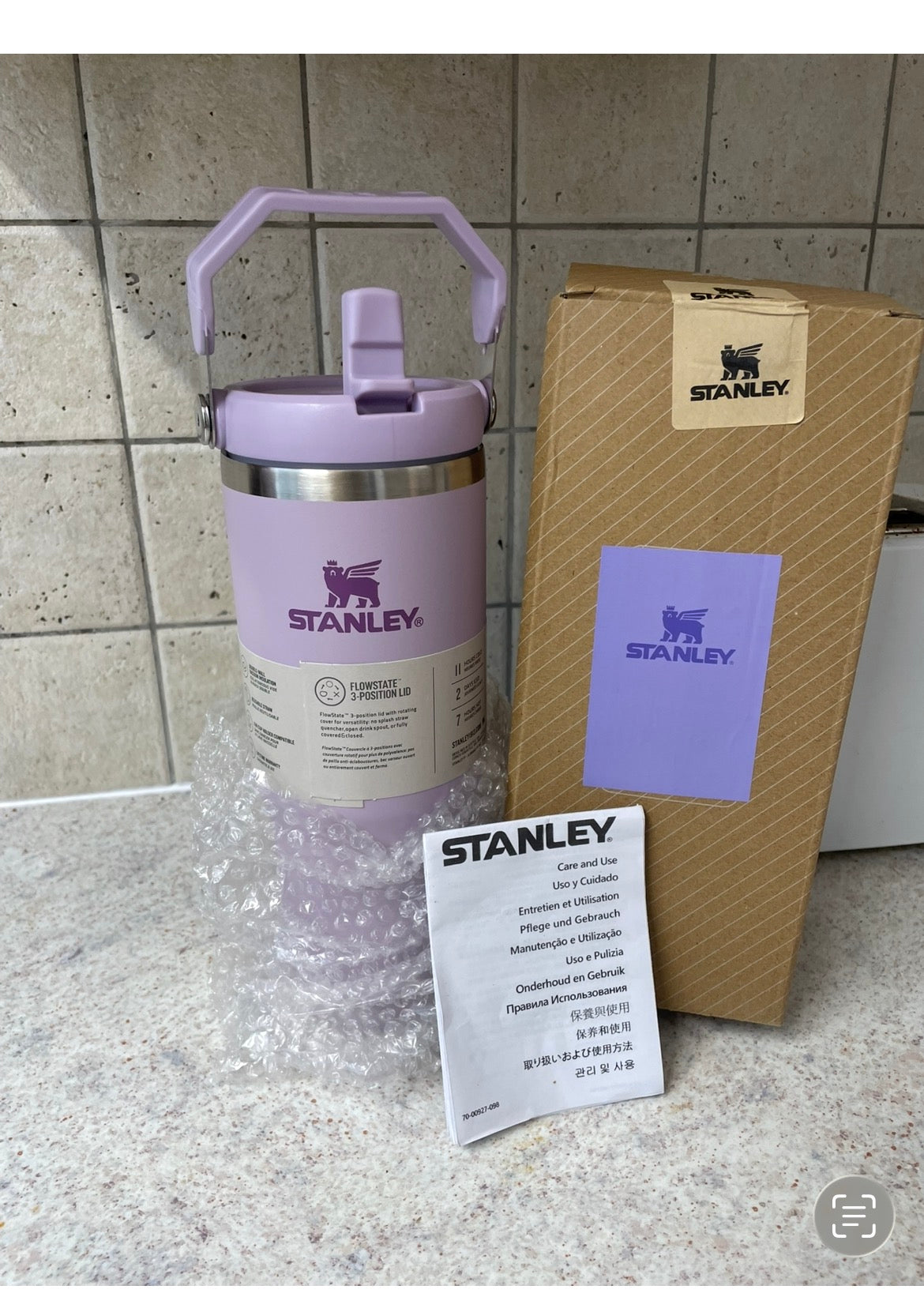 30 oz Stanley  Cup with Straw and Stainless Steel Sports Water Bottle Hot and Cold Drinks