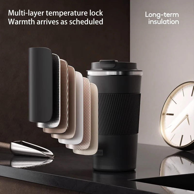 510ml Stainless Steel Coffee Cup Thermal Mug For BYD Dolphin Qin Song Plus Tang Han Seagull SEAL SHARK Travel Cup Accessories