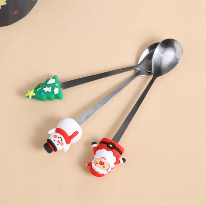 Christmas Mug Cute Cartoon Ceramic with Lid Spoon Coffee Cup New Year Gift Set Drinkware Tea Cup Party Decoration Drinkware