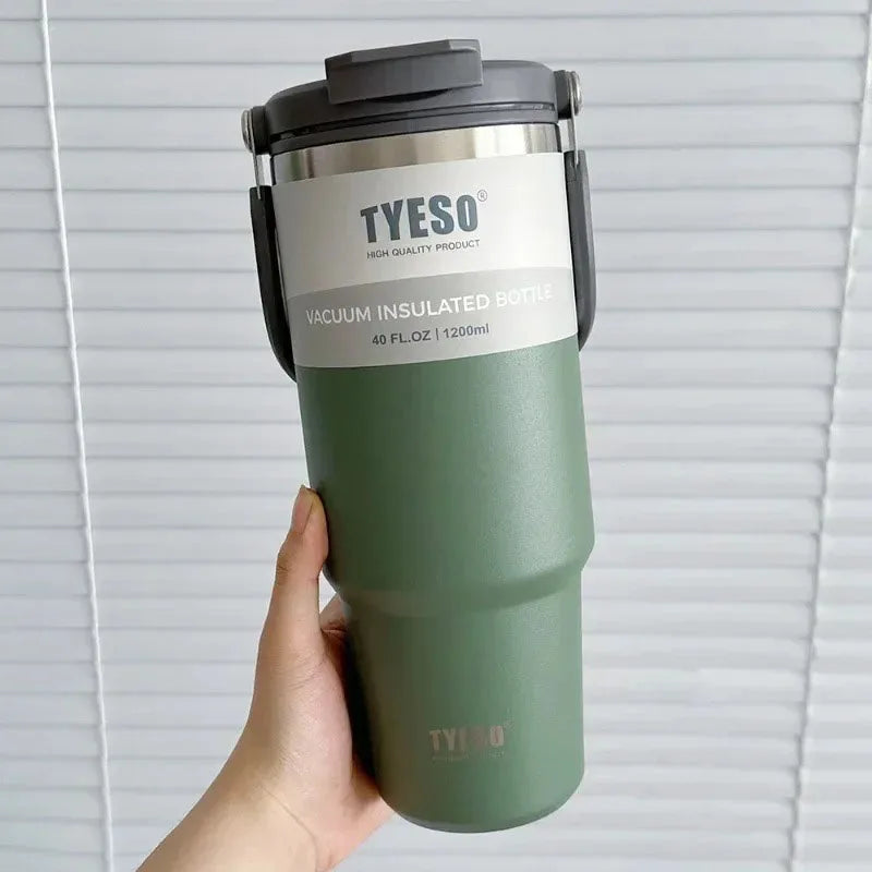 Tyeso 900ML Stainless Steel Coffee Cup Thermo Water Bottle Car Travel Mug Vacuum Cup Cold Hot Double-layer Insulated Tumbler