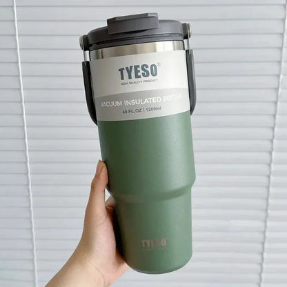 Tyeso 900ML Stainless Steel Coffee Cup Thermo Water Bottle Car Travel Mug Vacuum Cup Cold Hot Double-layer Insulated Tumbler