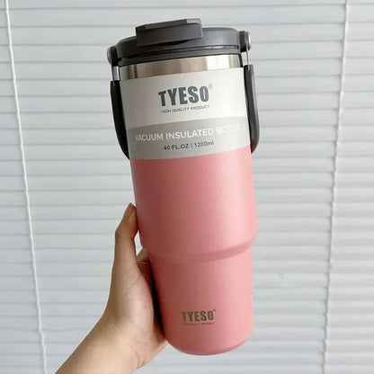Tyeso 900ML Stainless Steel Coffee Cup Thermo Water Bottle Car Travel Mug Vacuum Cup Cold Hot Double-layer Insulated Tumbler