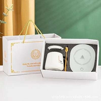 400ml Smart Ceramic Cup Coaster Warmer Thermostatic Coffee Heating Electric Mug Set Milk Tea Heating Water Coffee Tool