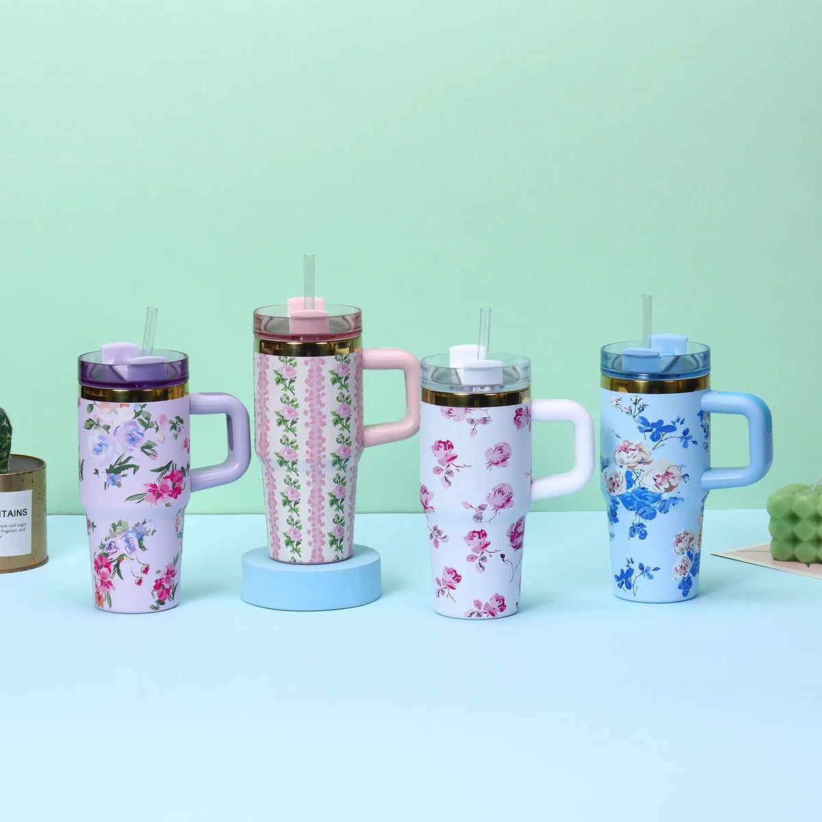 Sleek Travel Tumbler with StrawTM