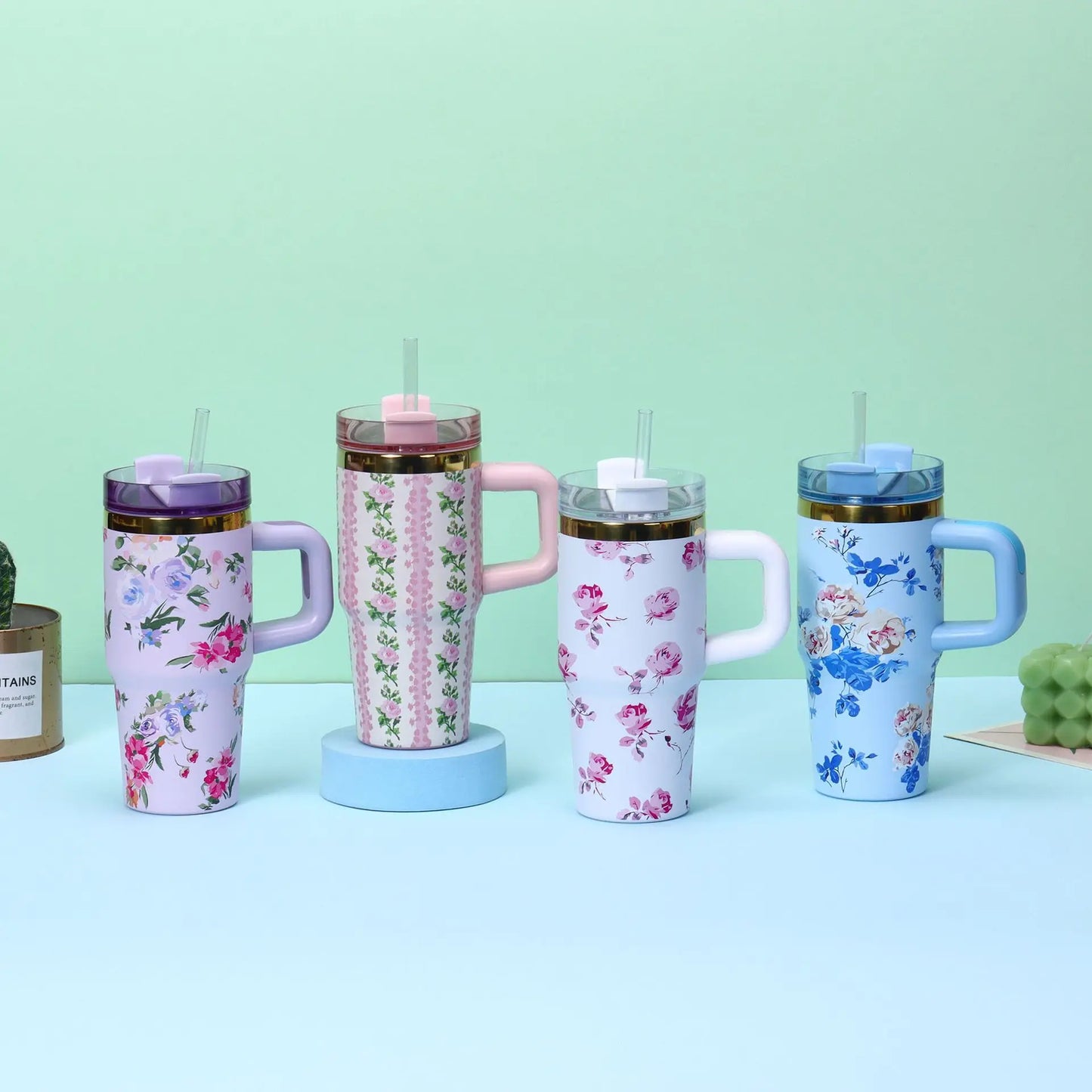 Sleek Travel Tumbler with StrawTM