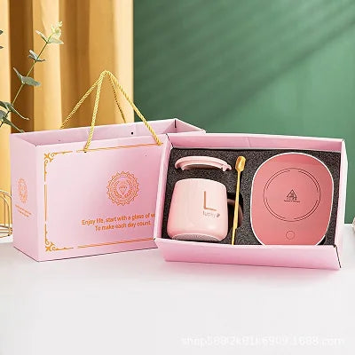 400ml Smart Ceramic Cup Coaster Warmer Thermostatic Coffee Heating Electric Mug Set Milk Tea Heating Water Coffee Tool