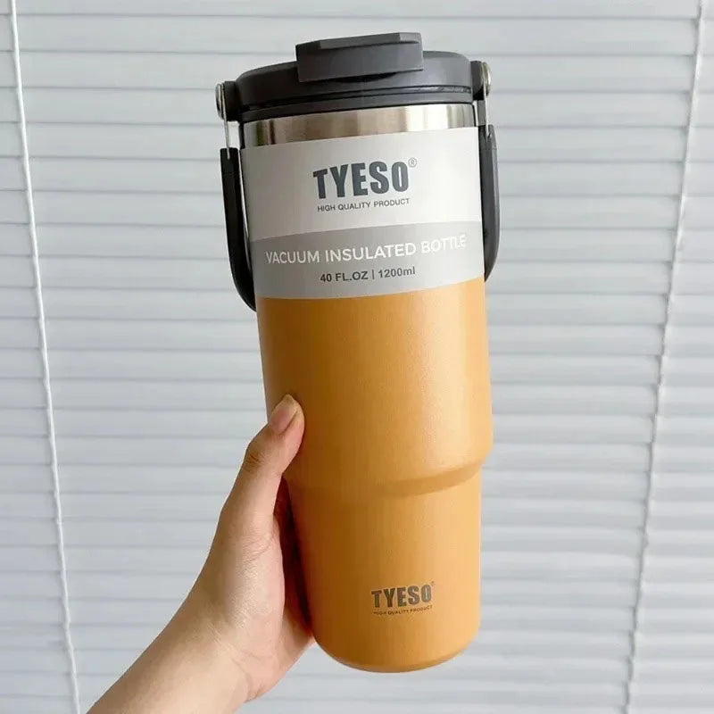 Tyeso 900ML Stainless Steel Coffee Cup Thermo Water Bottle Car Travel Mug Vacuum Cup Cold Hot Double-layer Insulated Tumbler