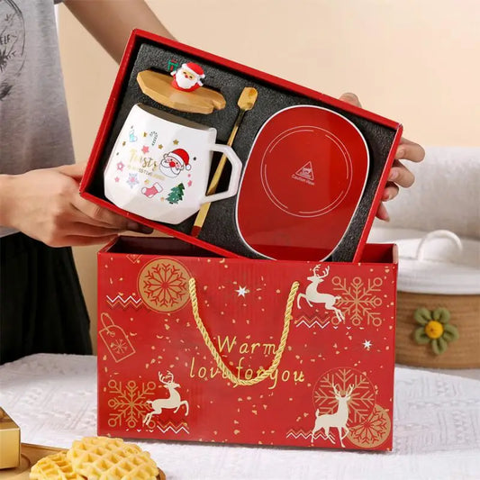 Mug Gift Box Christmas Gift Ceramic Mug  Ceramic Mug Mug With Lid With Spoon Set Cup Cup Cup Coffee Cup Christmas