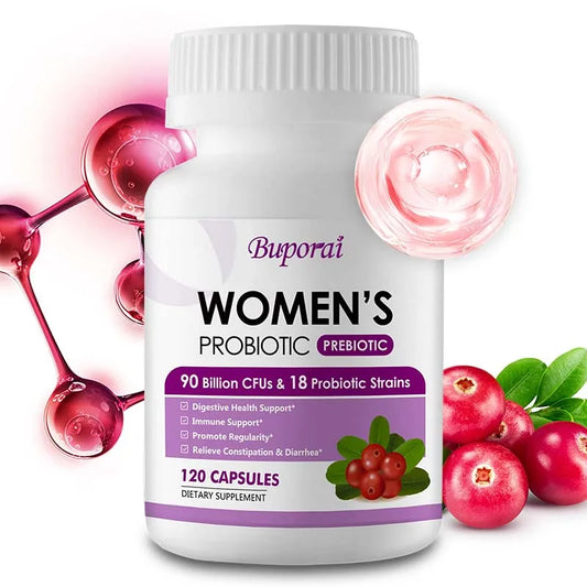 Women's Probiotic - 90 Billion CFU, with Organic Prebiotics & Cranberry Fruit Powder, Digestive Immune Vaginal & Urinary Health