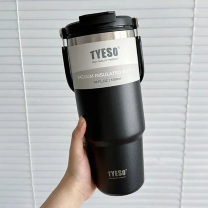 Tyeso 900ML Stainless Steel Coffee Cup Thermo Water Bottle Car Travel Mug Vacuum Cup Cold Hot Double-layer Insulated Tumbler