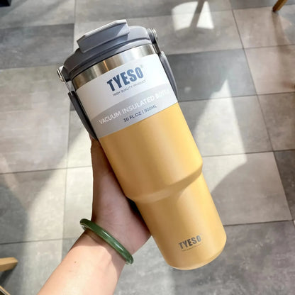 Tyeso 900ML Stainless Steel Coffee Cup Thermo Water Bottle Car Travel Mug Vacuum Cup Cold Hot Double-layer Insulated Tumbler