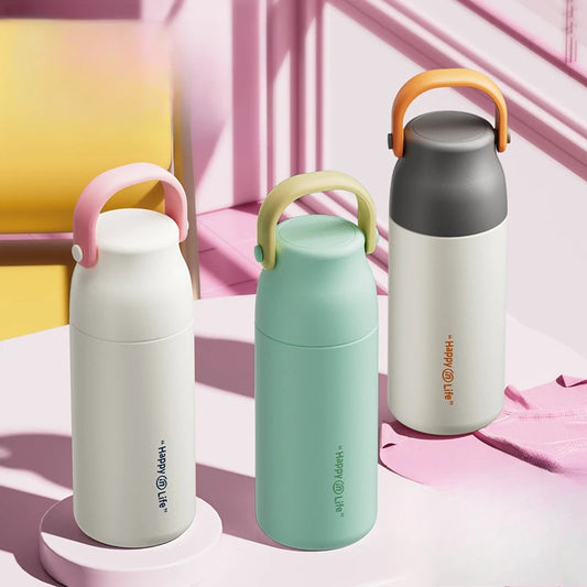 500ml New 316 Stainless Steel Insulated Bottle for Students Portable Handheld Tea and Water Cup Sports Thermos Water Bottle