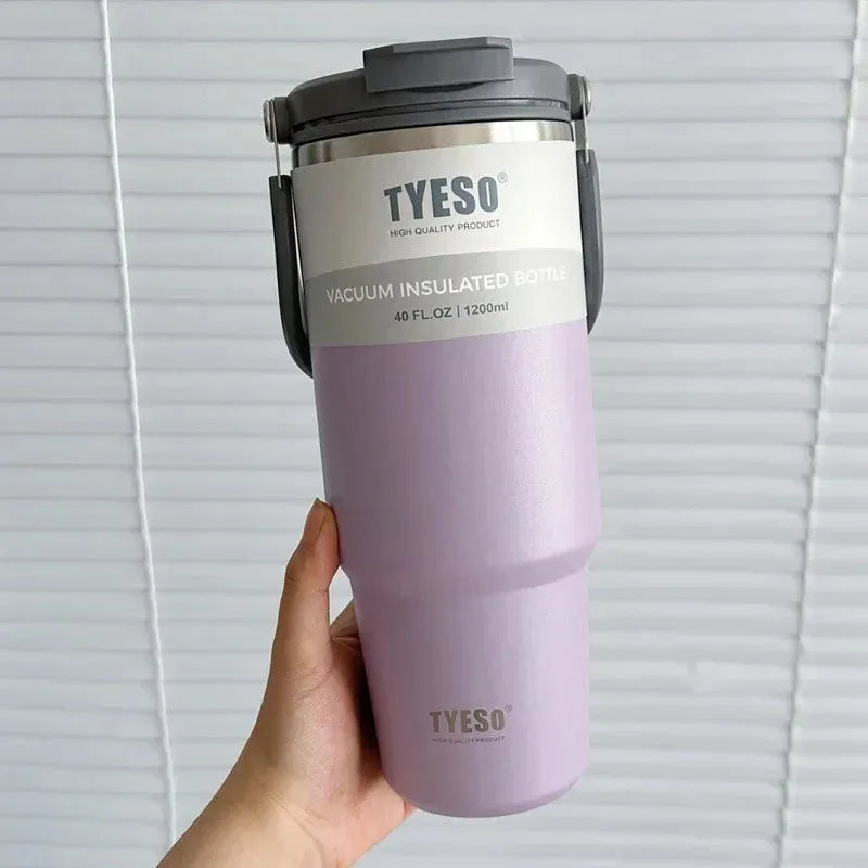 Tyeso 900ML Stainless Steel Coffee Cup Thermo Water Bottle Car Travel Mug Vacuum Cup Cold Hot Double-layer Insulated Tumbler