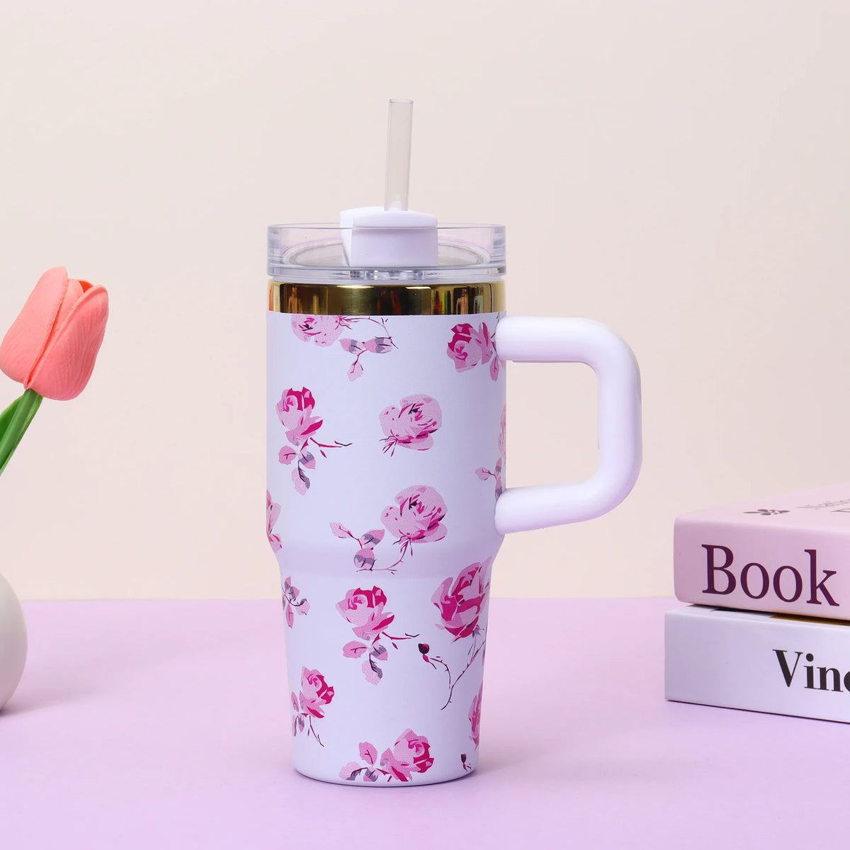 Sleek Travel Tumbler with StrawTM