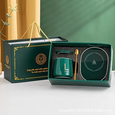 400ml Smart Ceramic Cup Coaster Warmer Thermostatic Coffee Heating Electric Mug Set Milk Tea Heating Water Coffee Tool