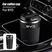 510ml Stainless Steel Coffee Cup Thermal Mug For BYD Dolphin Qin Song Plus Tang Han Seagull SEAL SHARK Travel Cup Accessories