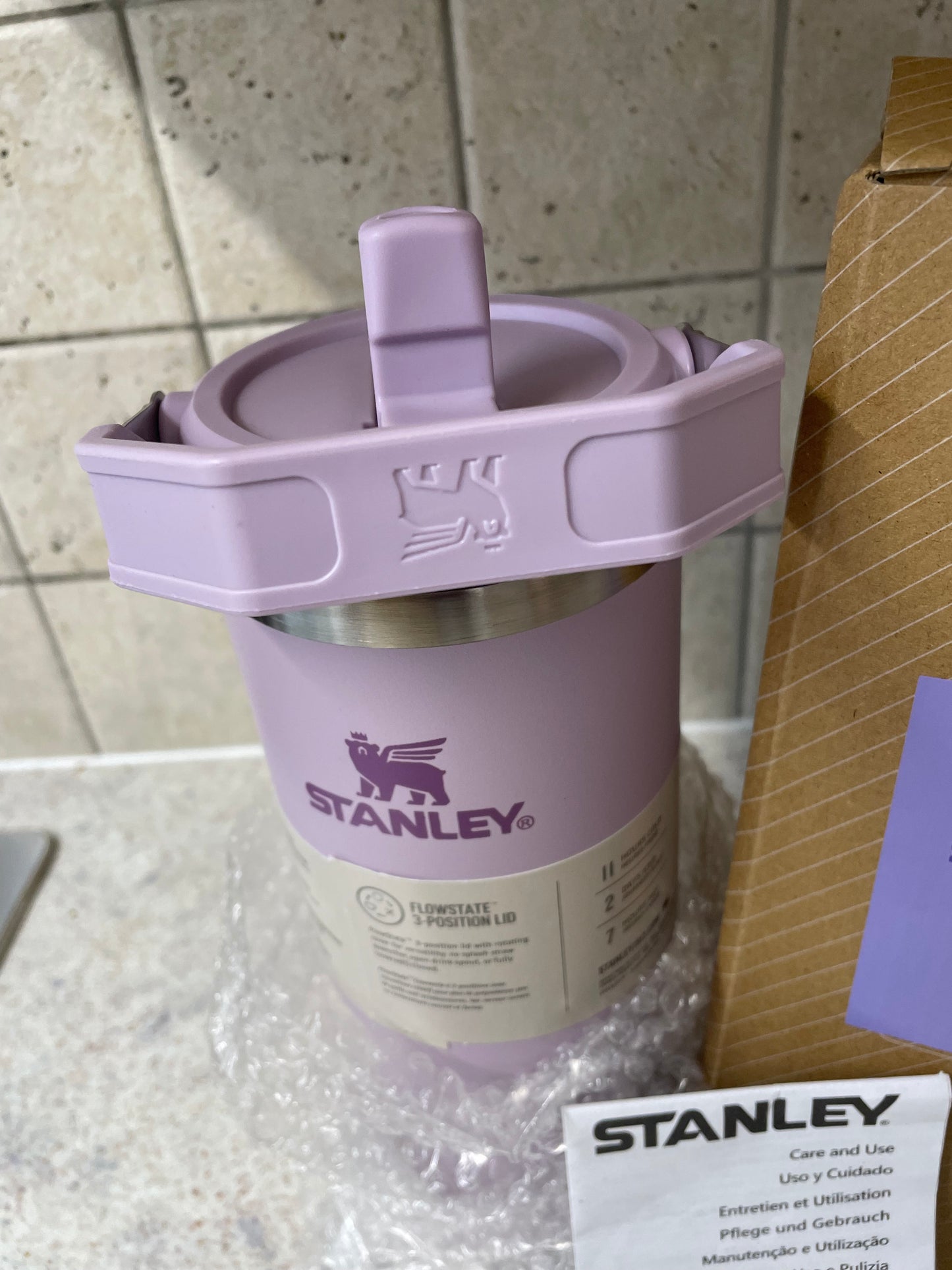 30 oz Stanley  Cup with Straw and Stainless Steel Sports Water Bottle Hot and Cold Drinks